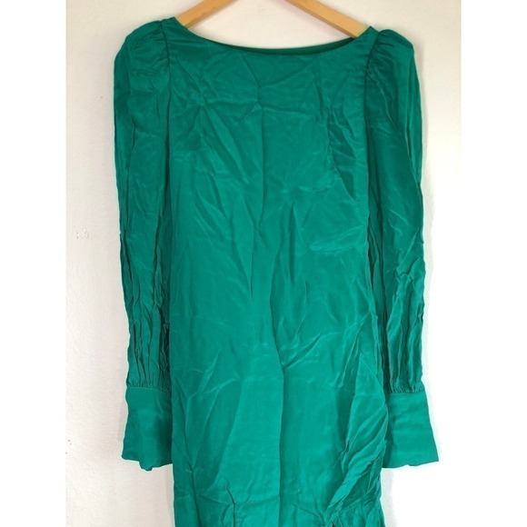 De La Vali Presley Gown Long Balloon Sleeves Green US 6 - Picture 8 of 16